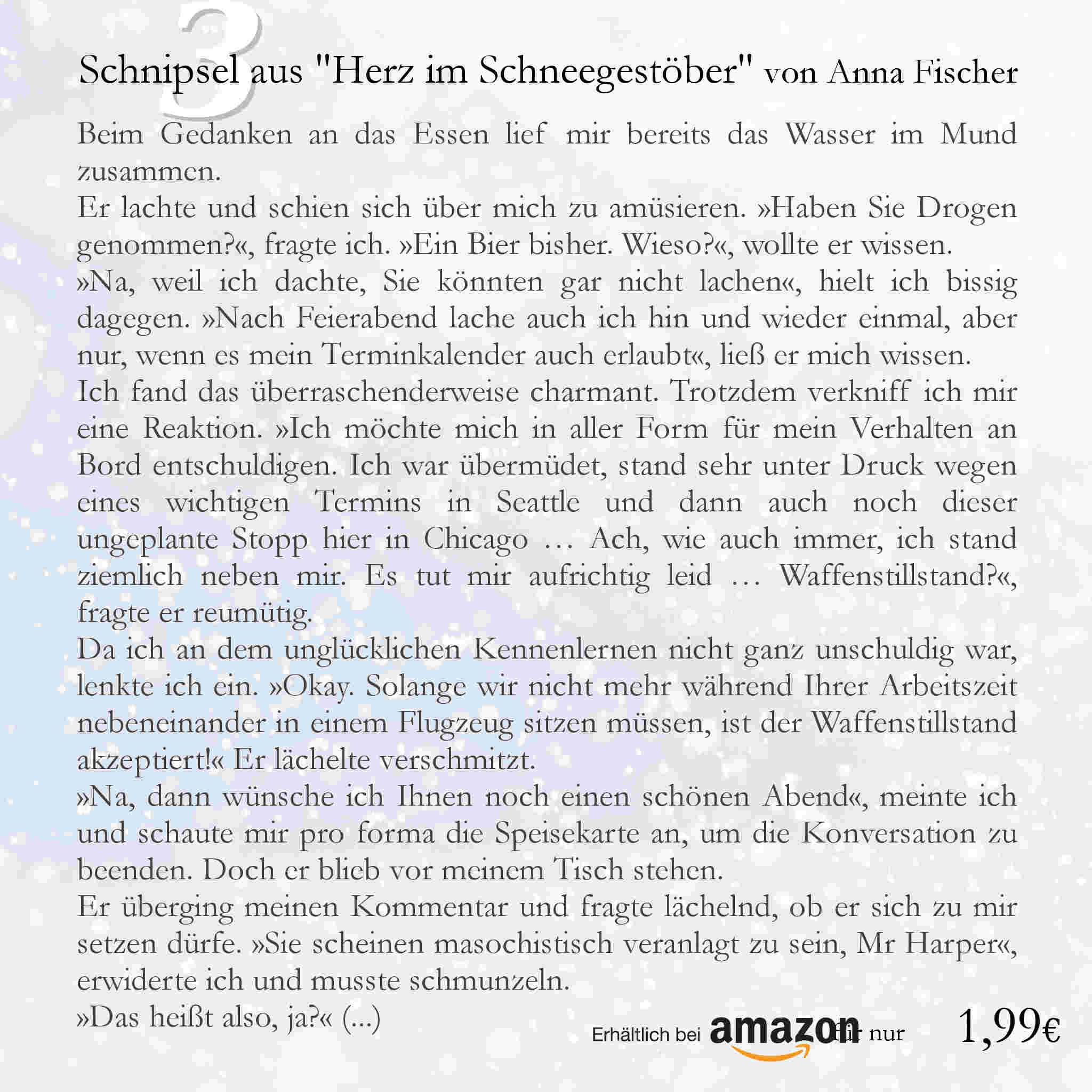 Schnipsel aus dem Buch 'Herz im Schneegestöber' von 'Anna Fischer'